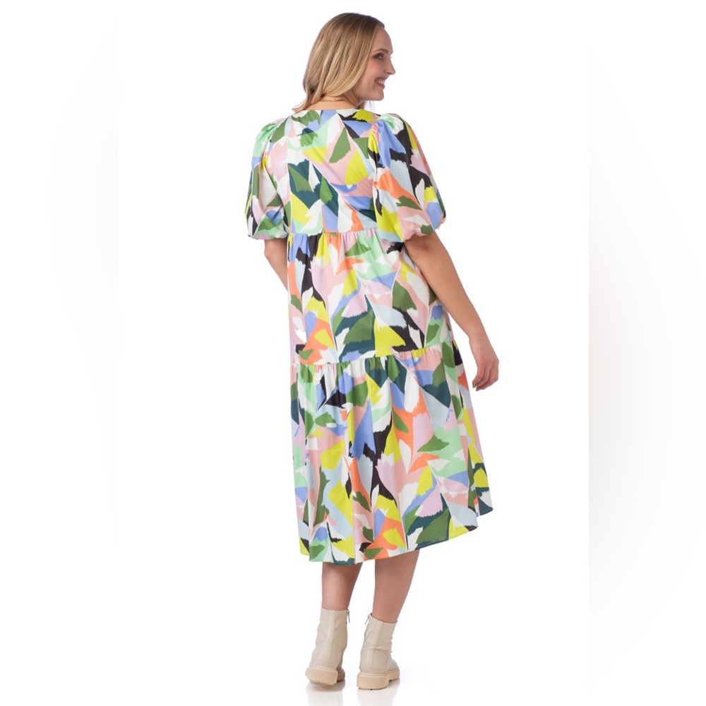 CROSBY by Mollie Burch Brawley Dress Poinciana Size Medium Floral Dainty Chic - Picture 2 of 11